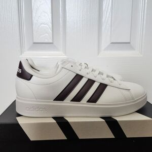 Women's Adidas Grand Court 2.0 White/Purple Size 10